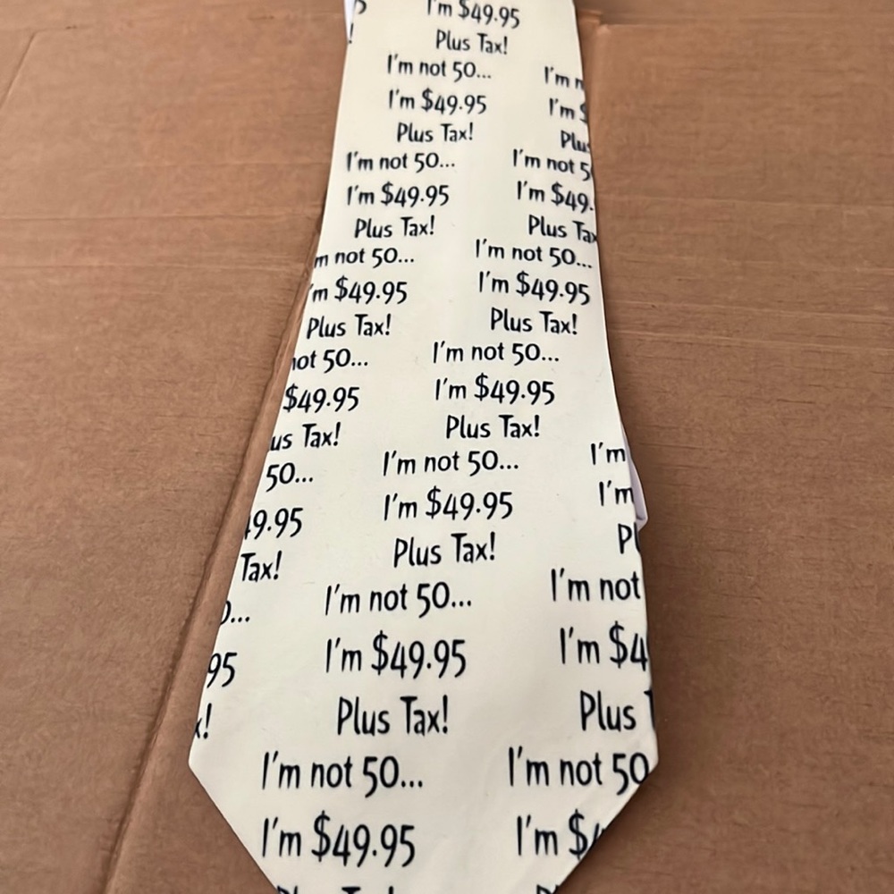 Novelty tie for 50 year old birthday